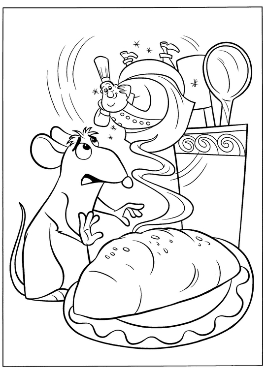 Drawing 9 from Ratatouille coloring page to print and coloring