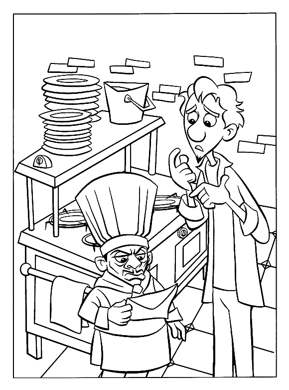 Drawing 11 from Ratatouille coloring page to print and coloring