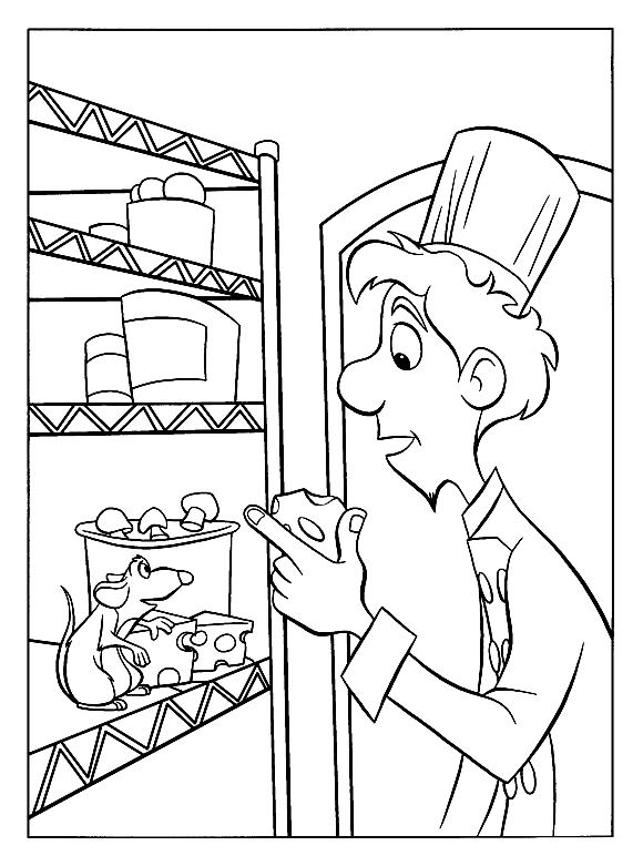 Drawing 17 from Ratatouille coloring page to print and coloring