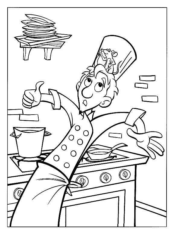 Drawing 19 from Ratatouille coloring page to print and coloring