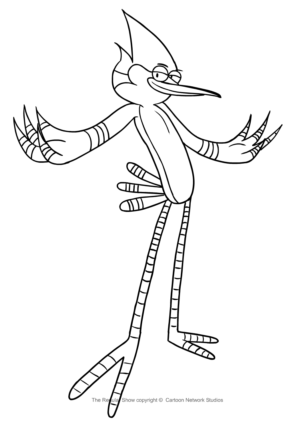 Mordecai from Regular Show coloring page to print and coloring