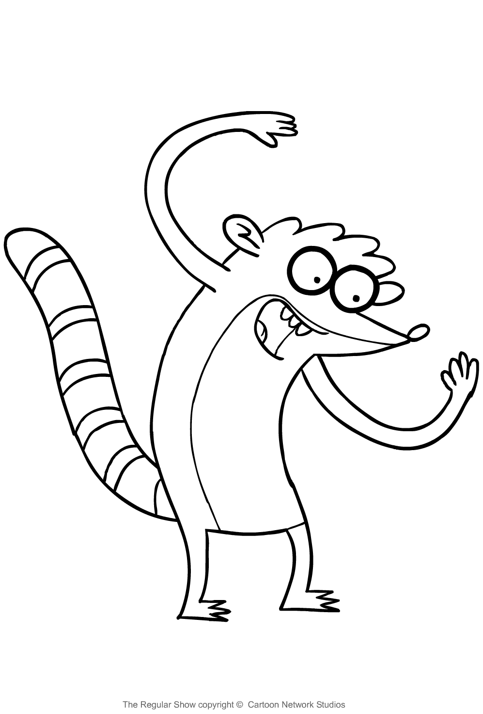 Rigby from Regular Show coloring page to print and coloring
