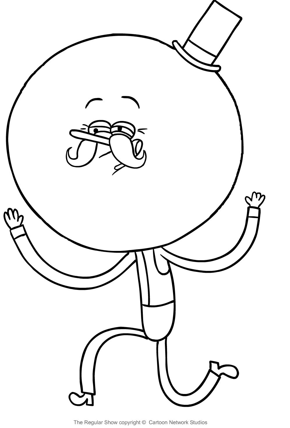 Pops Maellard from Regular Show coloring page to print and coloring