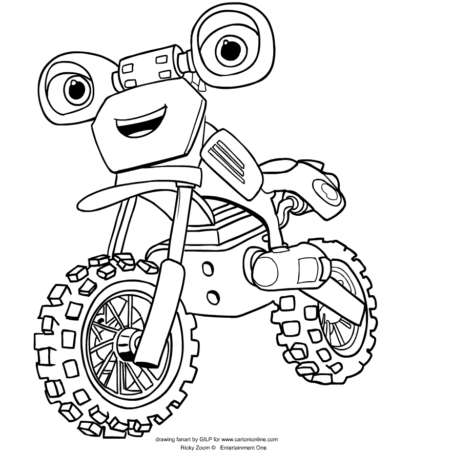DJ from Ricky Zoom coloring page to print and coloring