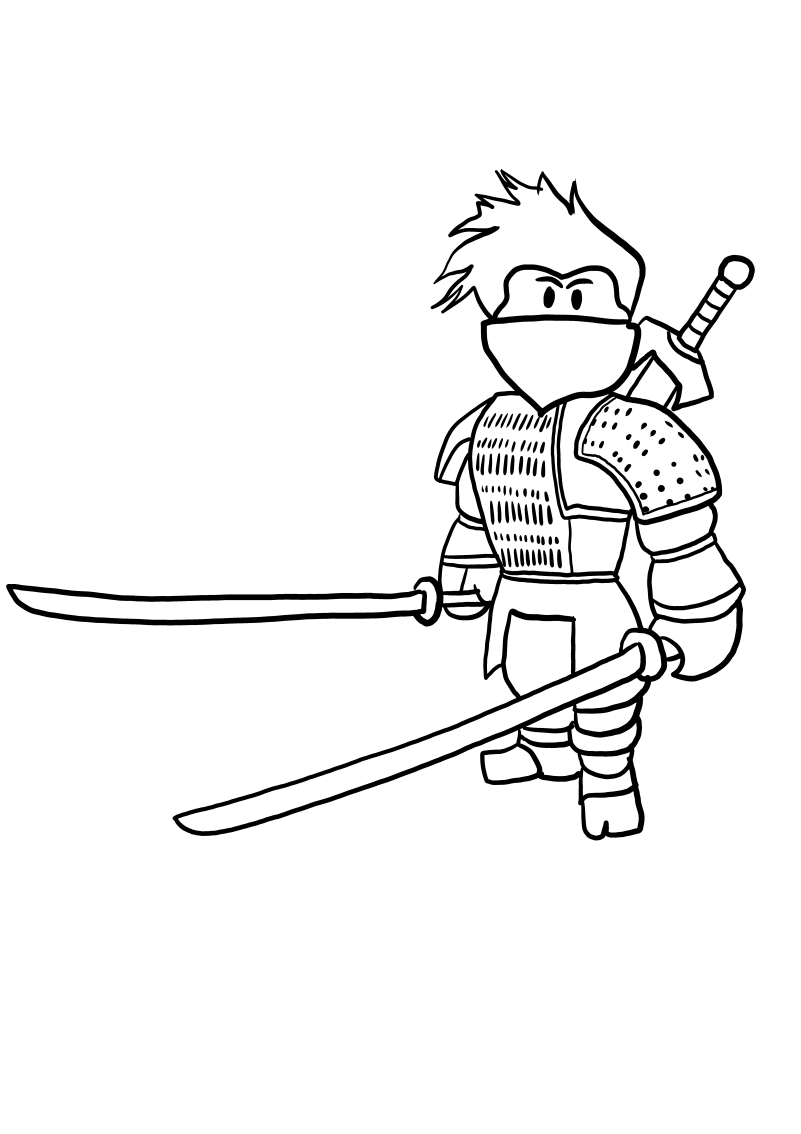 Dibujo De Ninja De Roblox Para Colorear - personajes roblox para imprimir y colorear