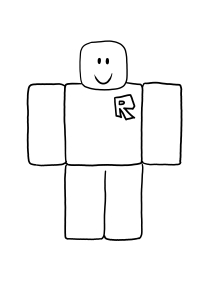 Páginas para colorir Noob Roblox divertidas e folhas imprimíveis