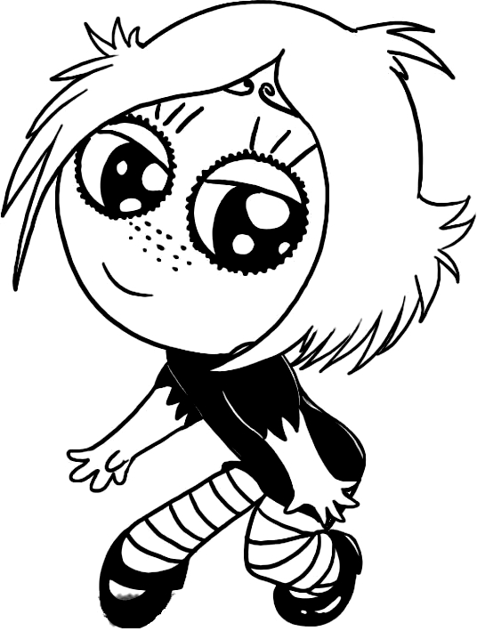 Drawing 1 from Ruby Gloom coloring page to print and coloring