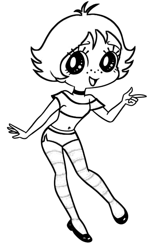 Ruby Gloom 5 dibujo para imprimir y colorear