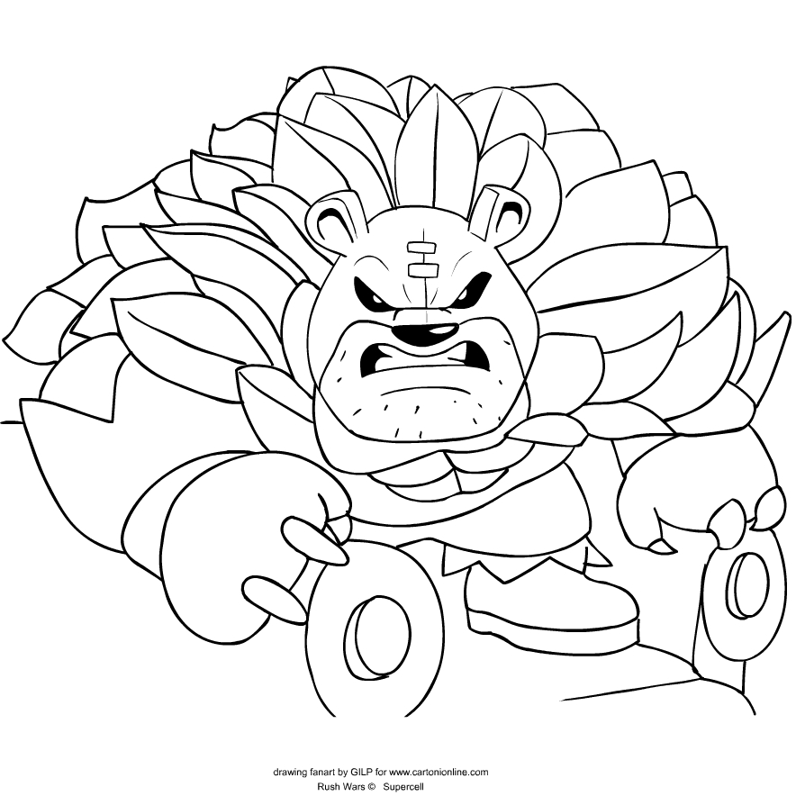 Bearman from Rush Wars coloring pages to print and coloring