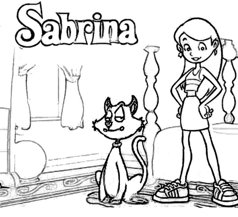 Dibujo 1 de Sabrina para imprimir y colorear