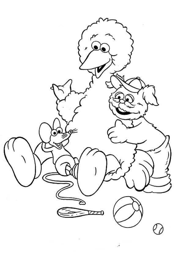 Dibujo 3 de Sesame Street para imprimir y colorear