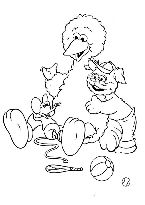 Disegno 3 di Sesame Street da stampare e colorare