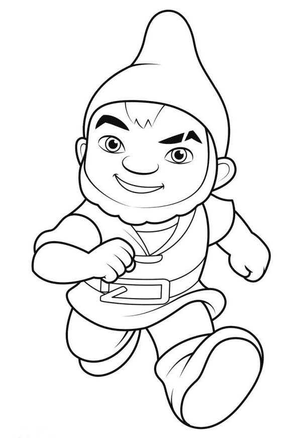 Drawing 1 of Sherlock Gnomes to print and color