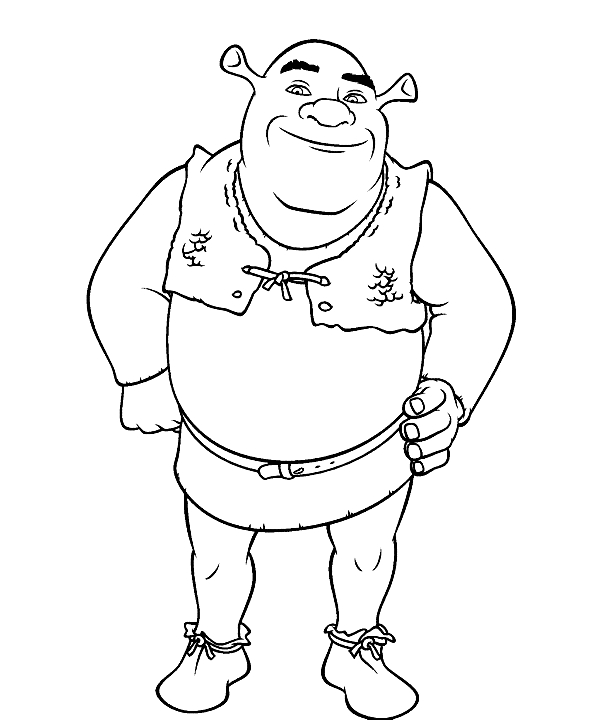 Desenho 11 de Shrek para imprimir e colorir