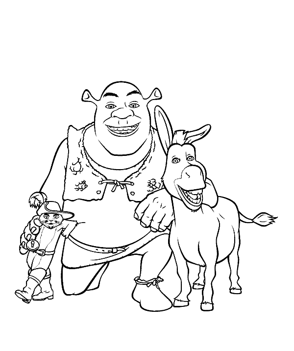 Drawing 16 from Shrek coloring page to print and coloring