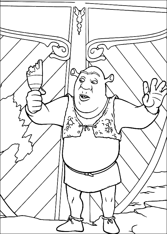 Desenho 17 de Shrek para imprimir e colorir