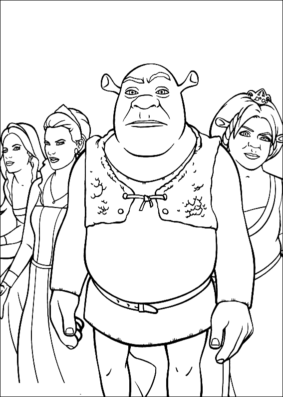 Desenho 19 de Shrek para imprimir e colorir