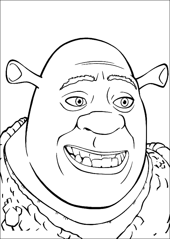 Desenho 20 de Shrek para imprimir e colorir