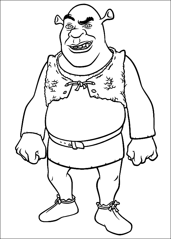 Desenho 24 de Shrek para imprimir e colorir