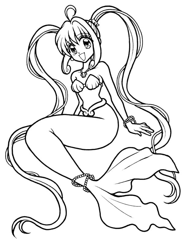 Drawing 13 from Mermaids coloring page to print and coloring