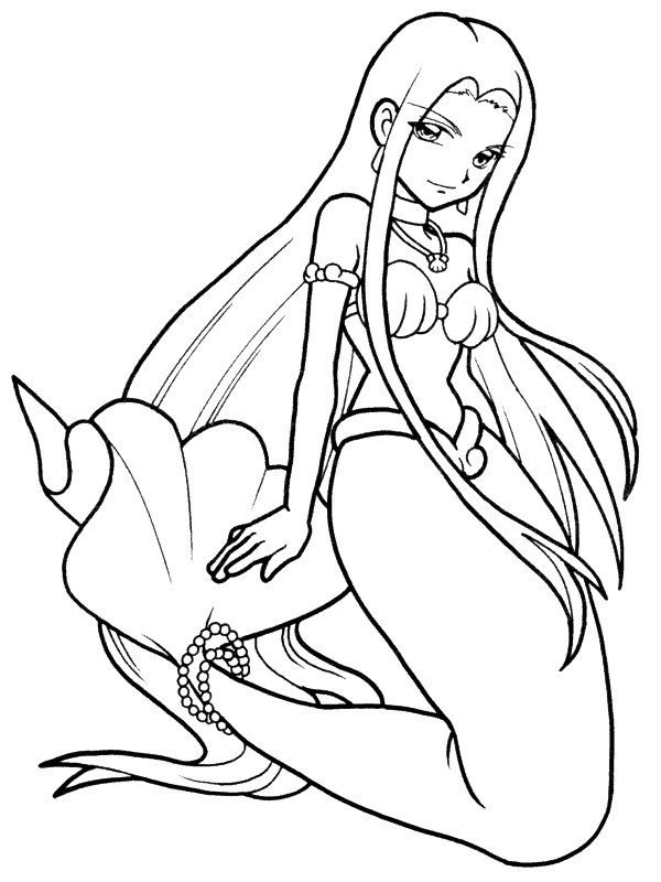 Drawing 14 from Mermaids coloring page to print and coloring