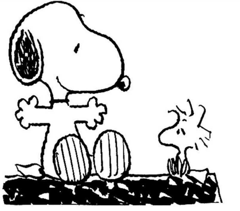 Disegno 5 di Snoopy da stampare e colorare