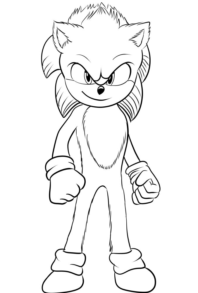Disegno Sonic the Hedgehog di Sonic - Il film 2 da stampare e colorare