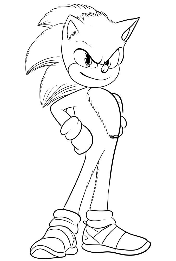 Disegno Sonic the Hedgehog di Sonic - Il film 2 da stampare e colorare