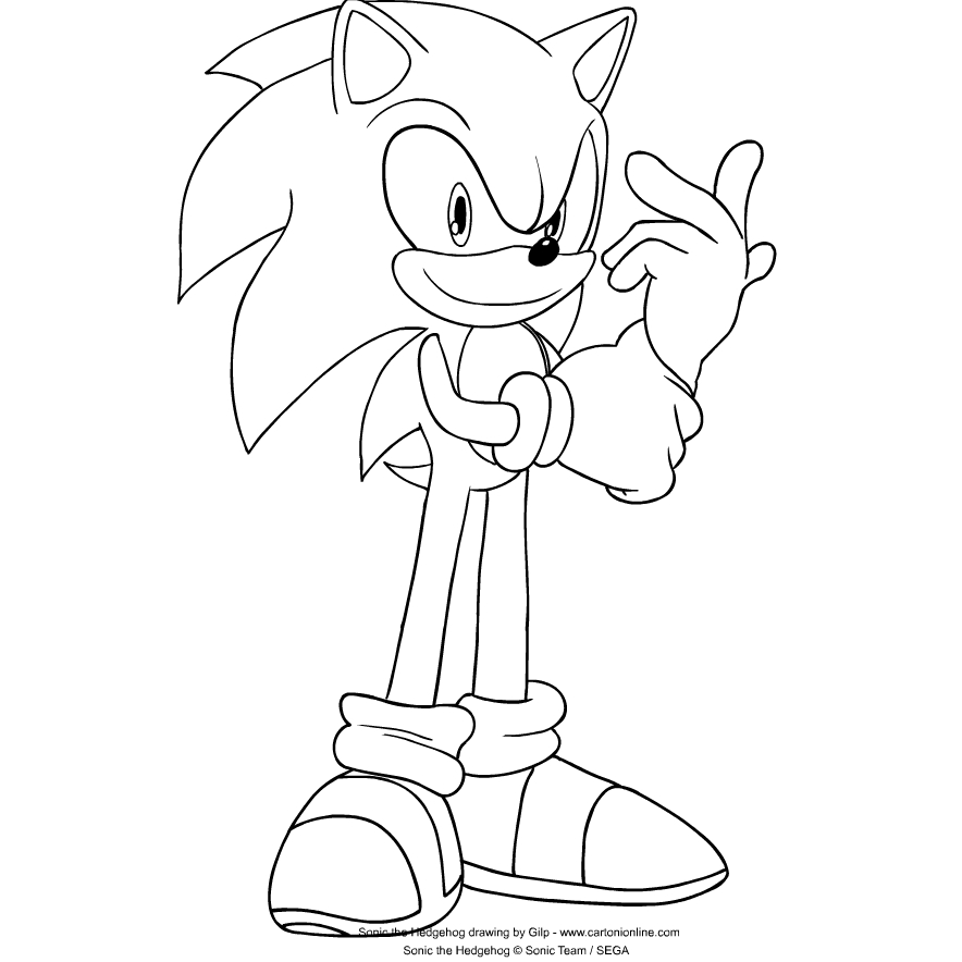 Coloriage 5 de Sonic the Hedgehog   imprimer et colorier