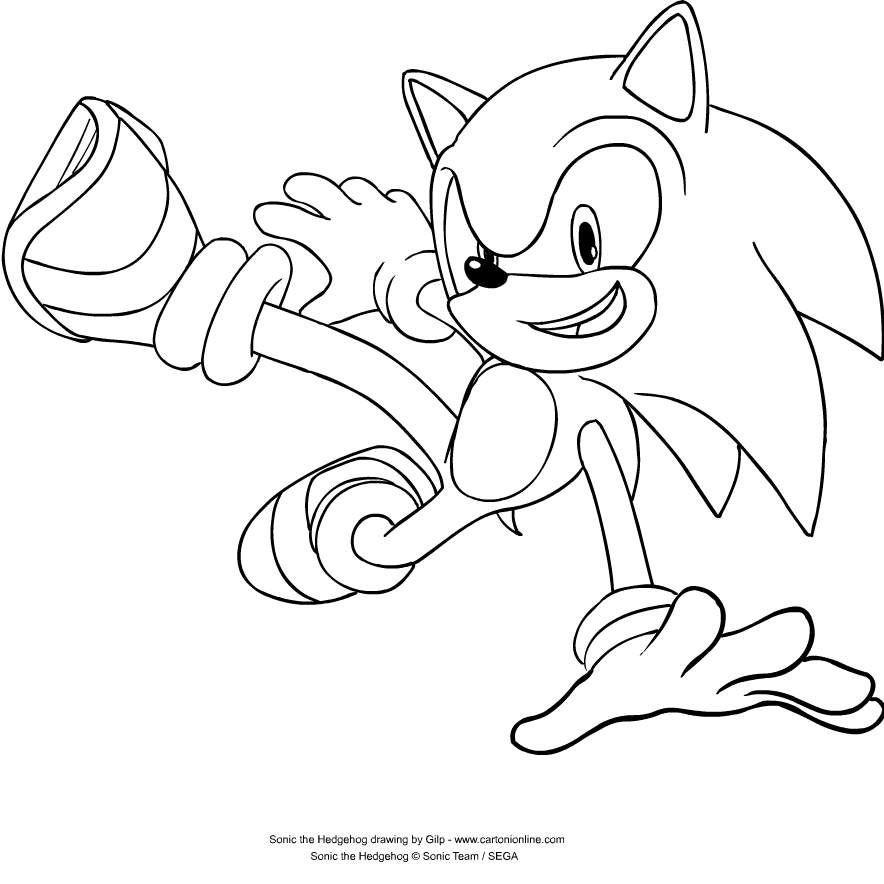 Sonic the Hedgehog coloring pages to print and coloring - Drawing 6