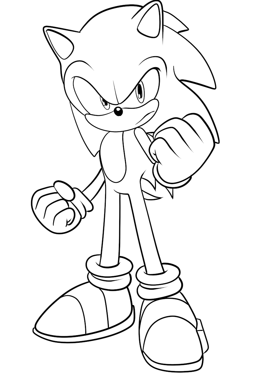 Disegno 09 di Sonic the Hedgehog da stampare e colorare