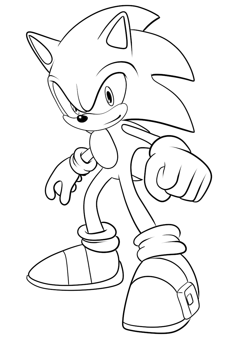 Coloriage 10 de Sonic the Hedgehog  imprimer et colorier