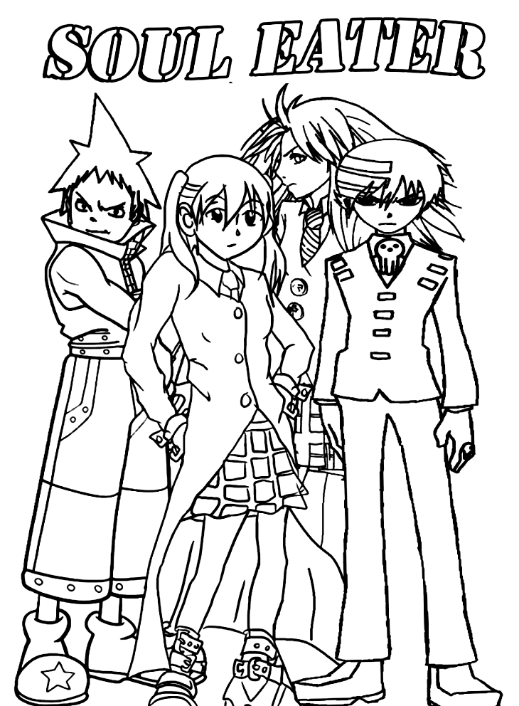 Soul Eater 1 drawing to print and color