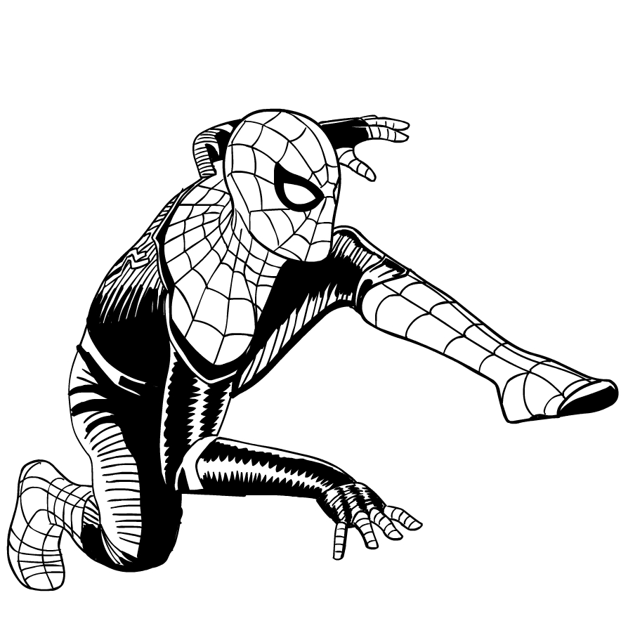 Desenho 2 de Homem-Aranha: Longe de Casa  para imprimir e colorir
