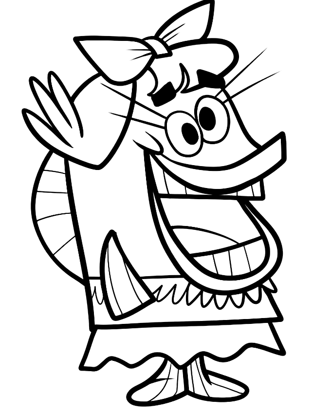 Squitto 5 coloring page to print and color