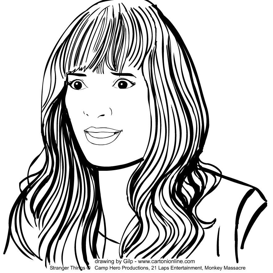 Joyce Byers (Winona Ryder) from Stranger Things coloring page to print and coloring