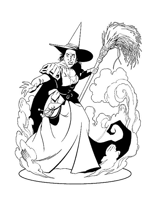 Drawing 7 from Witches coloring page to print and coloring