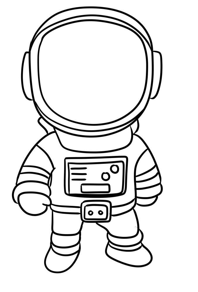 Coloriage d'astronaute de Stumble Guys à imprimer et colorier