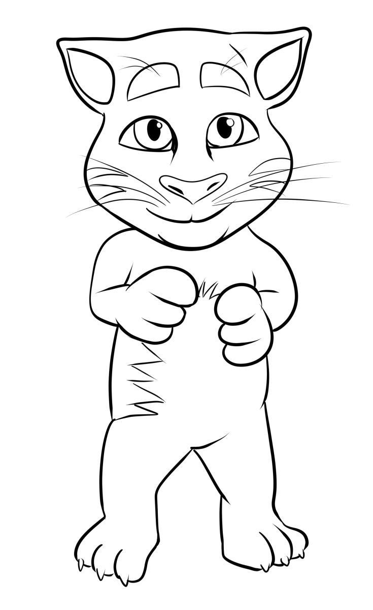 Drawing 04 from Talking Tom to print and color