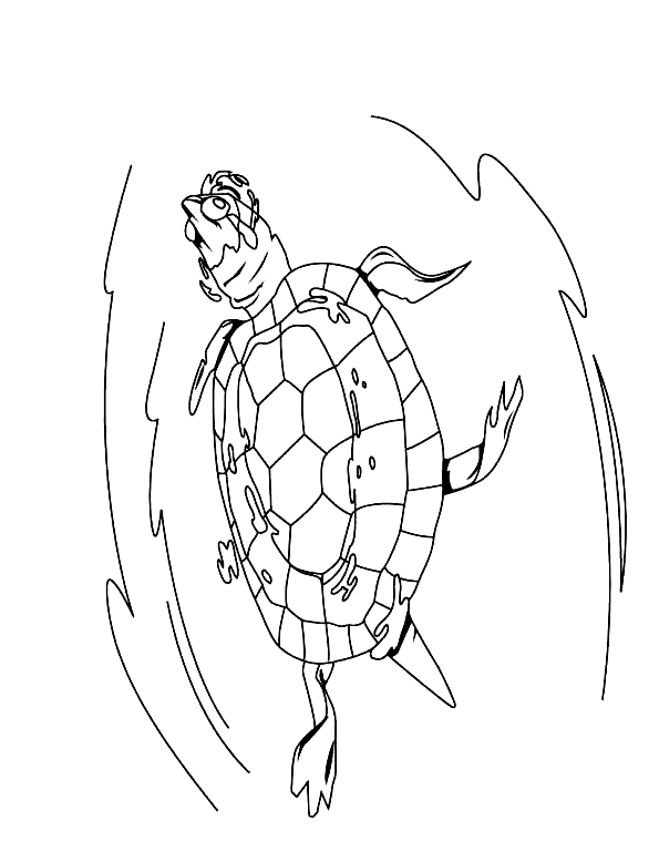 Desenho 23 de Tartarugas para imprimir e colorir