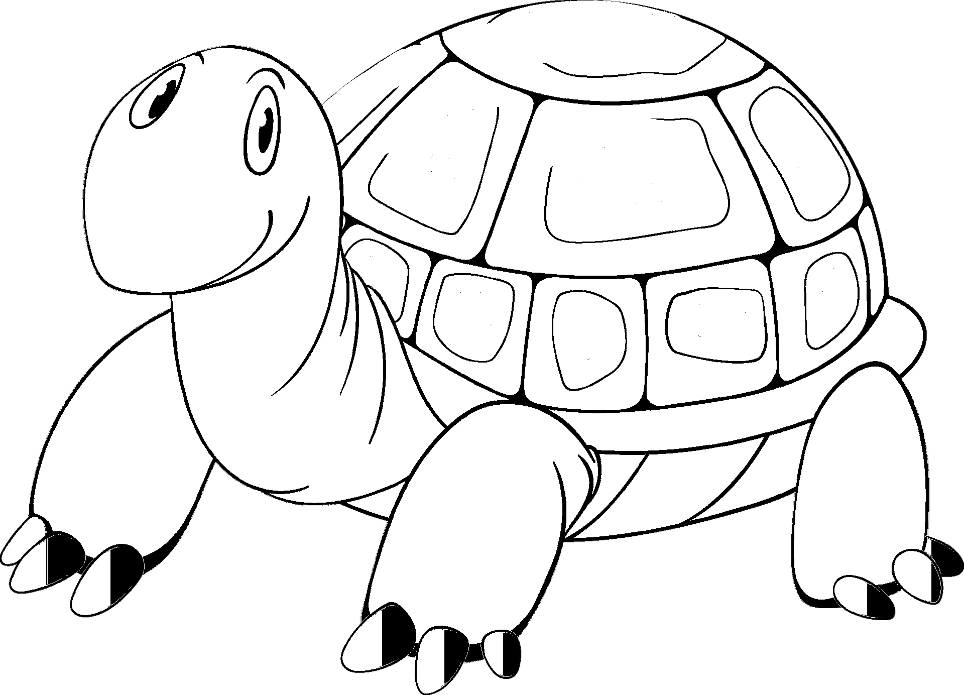 Disegno da colorare di una tartaruga