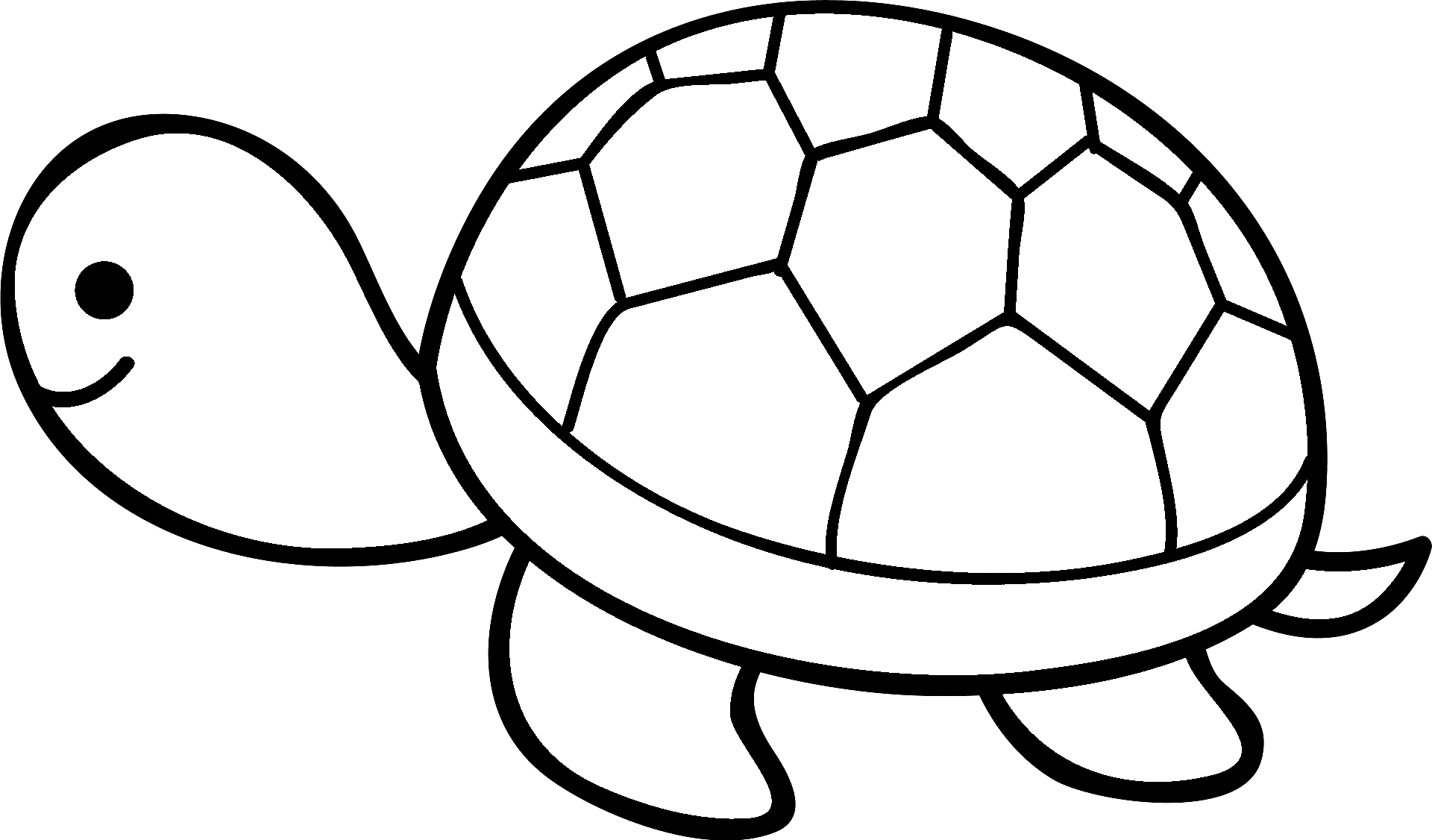 Dibujo para colorear de una tortuga