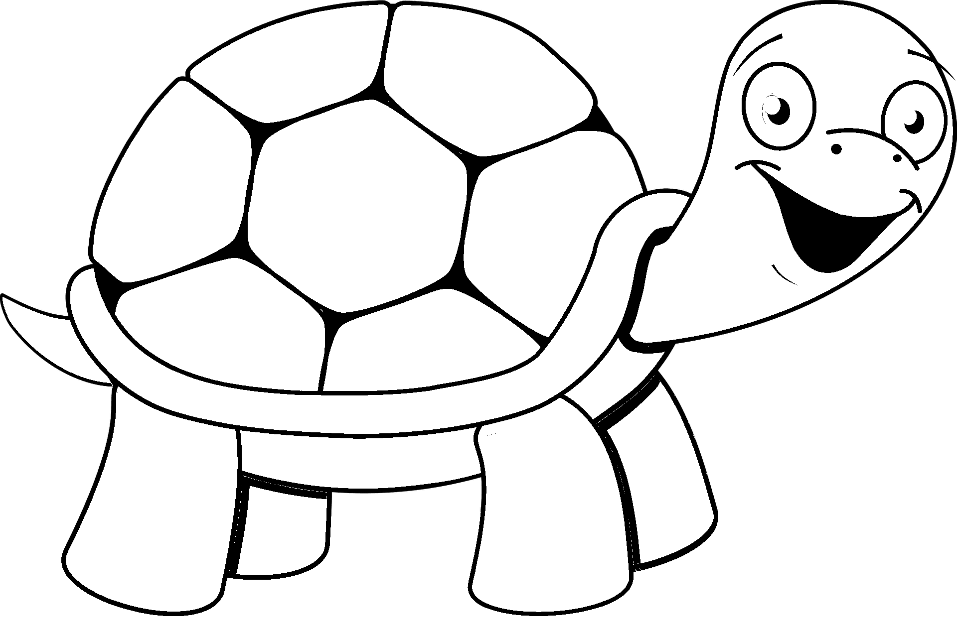 Disegno da colorare di una tartaruga