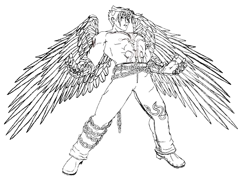 Desenho 2 de Tekken  para imprimir e colorir