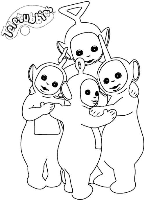 Teletubbies coloring page to print and coloring - Drawing 1