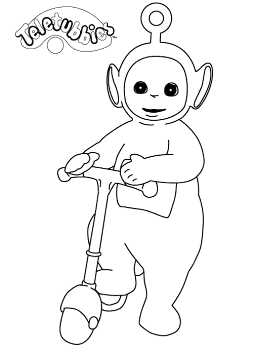 Dibujo 4 de Teletubbies para imprimir y colorear