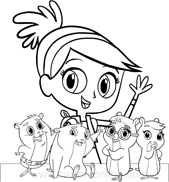 The Zhu Zhu Pets drawing to print and color