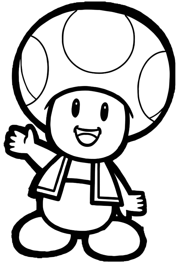 Desenho 2 de Toad  para imprimir e colorir