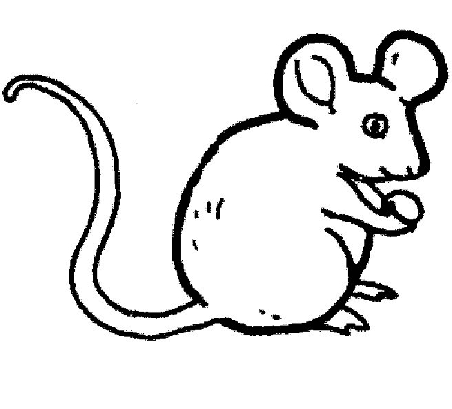 Dibujo 7 de ratones para imprimir y colorear