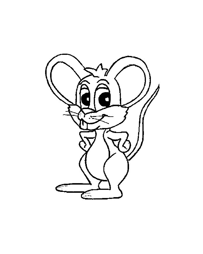 Dessin 9 de souris à imprimer et colorier
